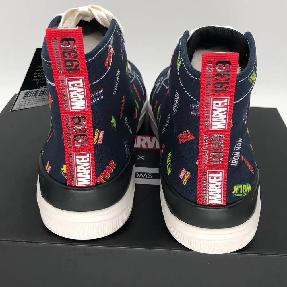 Toms Marvel Comics Blue Iron Man Logos Limited Edition Trvl Lite High Top Shoes